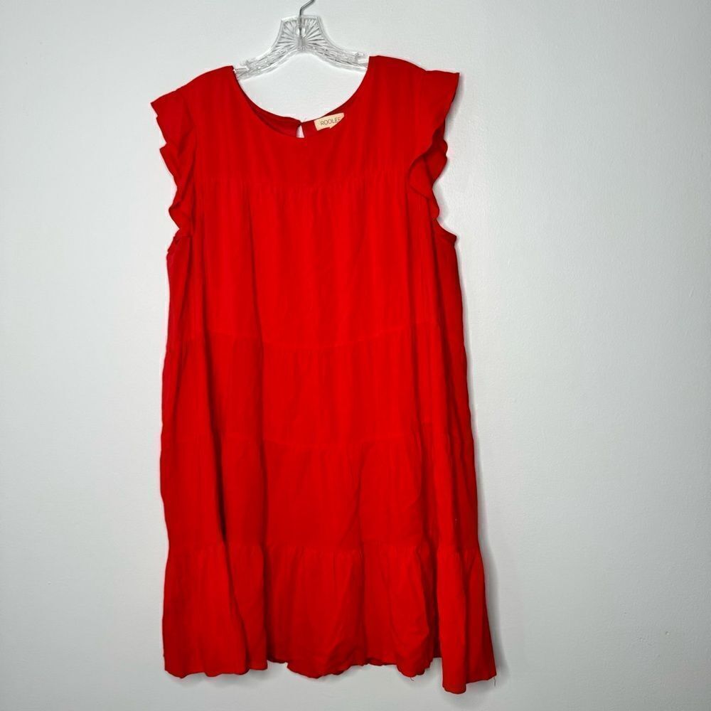 Roolee red babydoll dress size XL